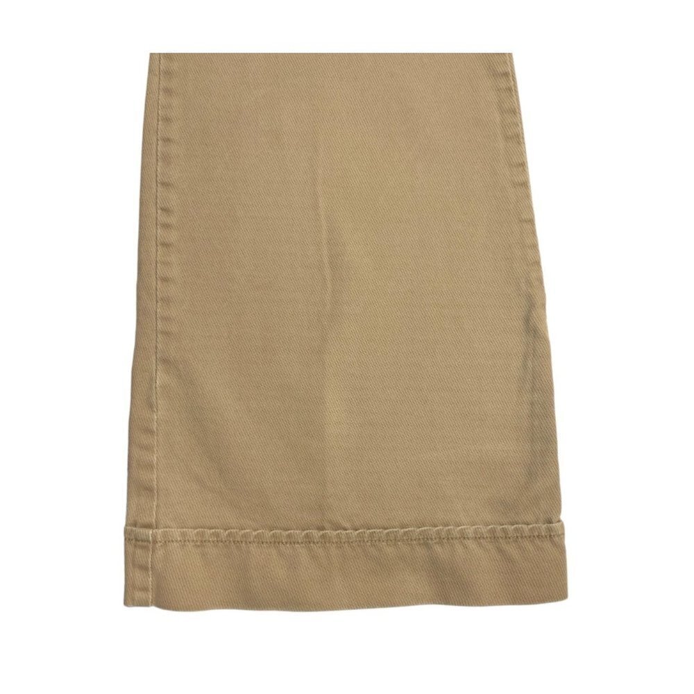 OLD‎ NAVY Wide Leg Twill Trousers Women's 10 Regular Tan Low-Rise Button Pockets - Picture 5 of 16